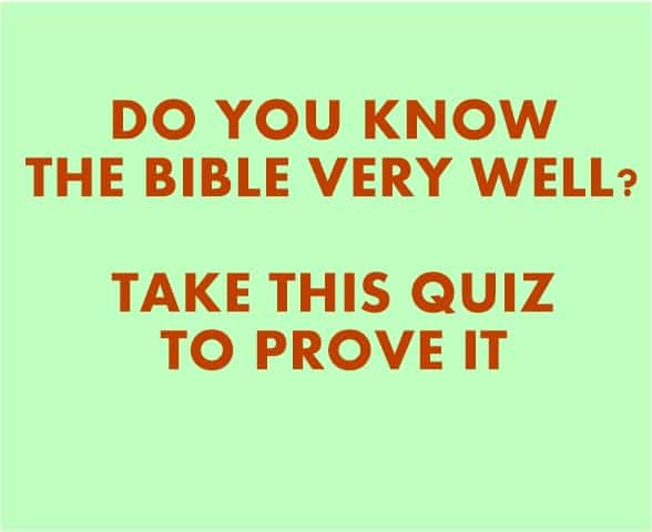 quick bible quiz