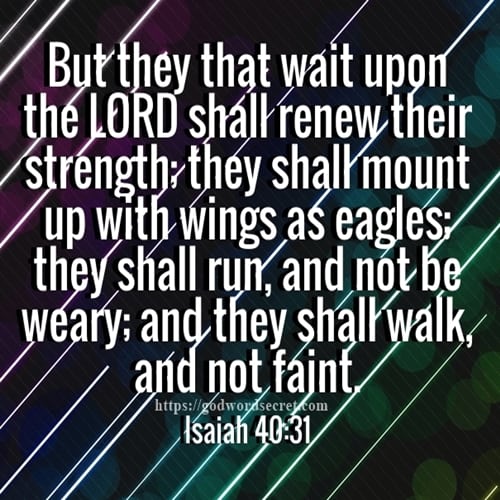 BUT THEY THAT WAIT UPON THE LORD SHALL RENEW
