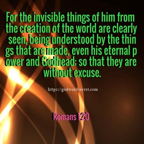 FOR THE INVISIBLE THINGS OF HIM FROM THE CREATION