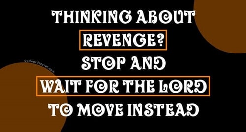 Thinking about Revenge? Stop and Wait for the LORD to Move Instead