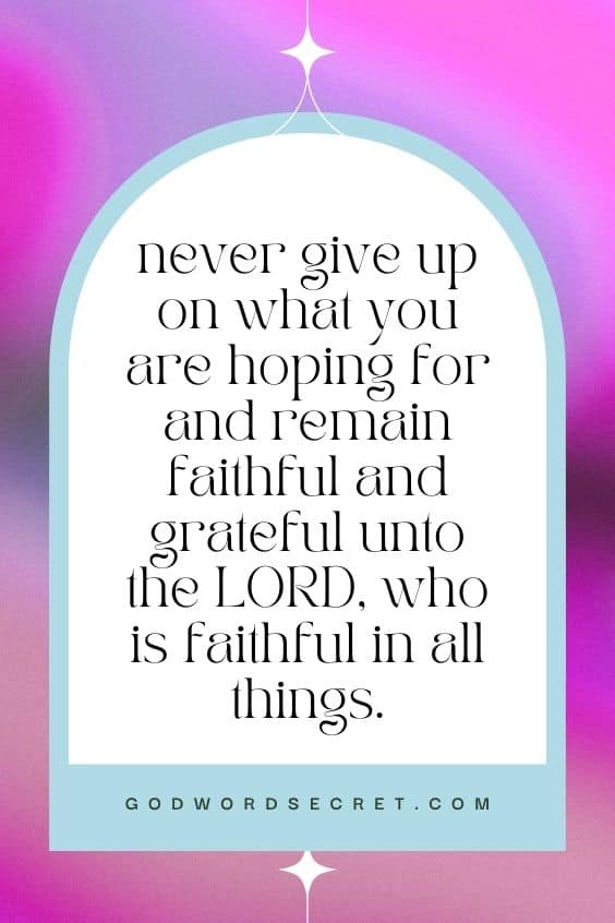 Being Grateful for God’s Faithfulness