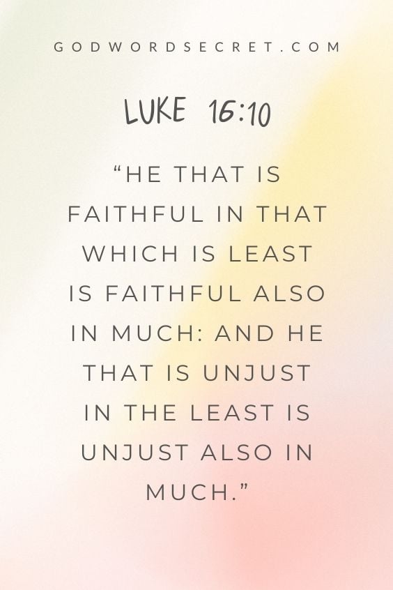 Faithfulness in Small Things