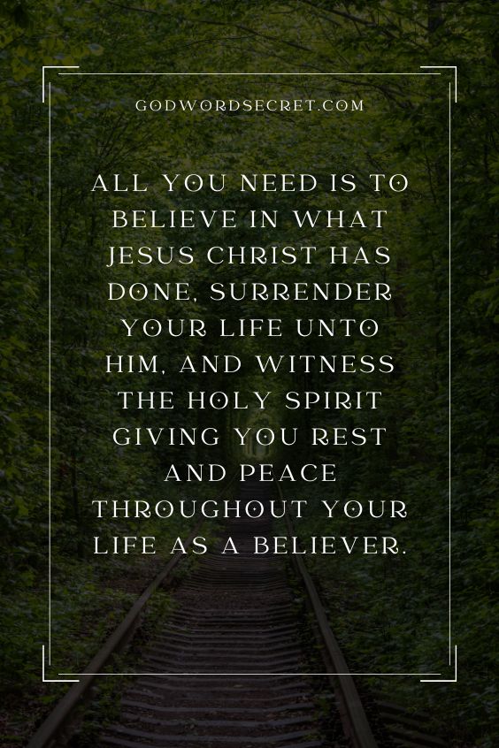 How to Enter God’s Promised Place of Rest