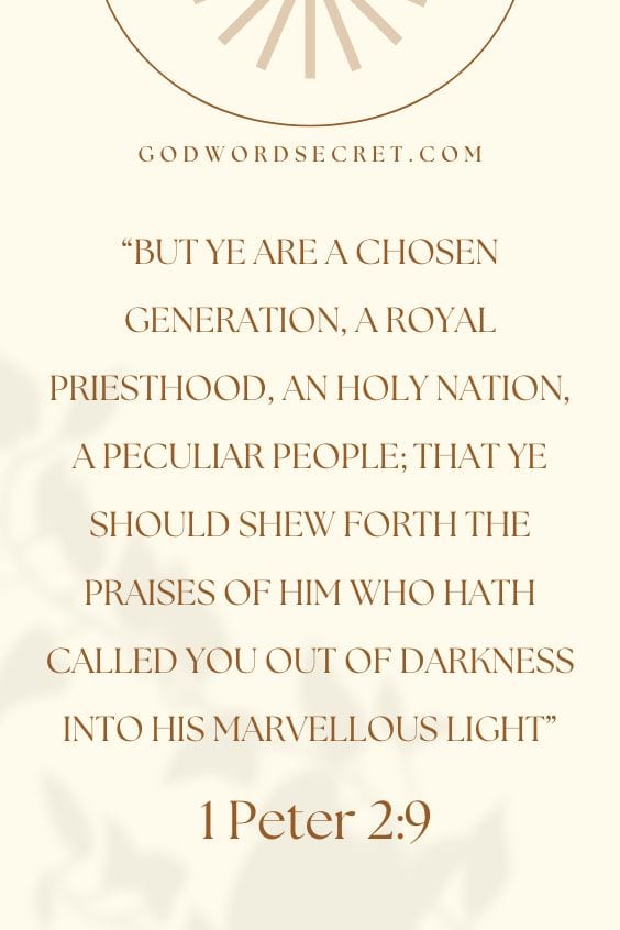 How to Pray for Living Your Identity in Christ from 1 Peter 2:9
