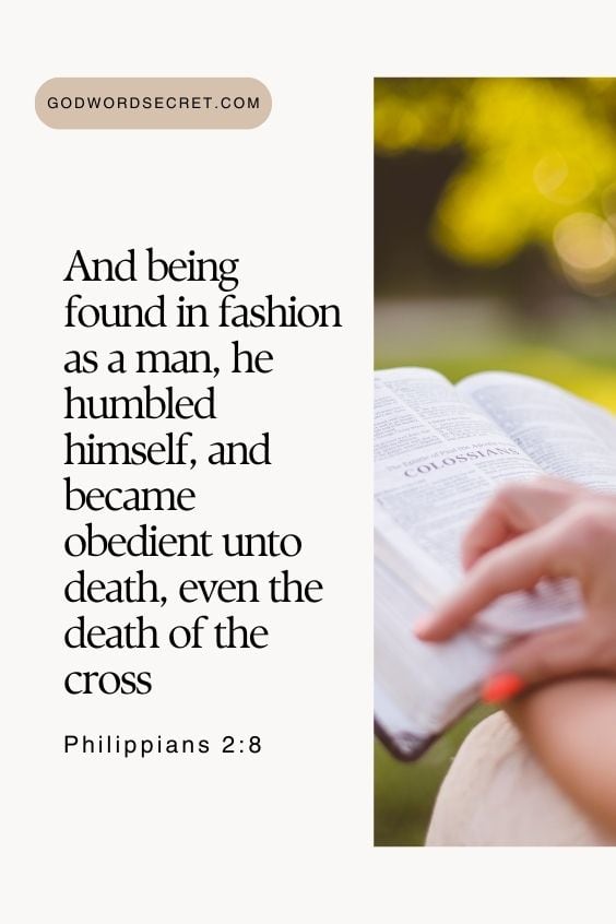 And being found in fashion as a man, he humbled himself, and became obedient unto death, even the death of the cross