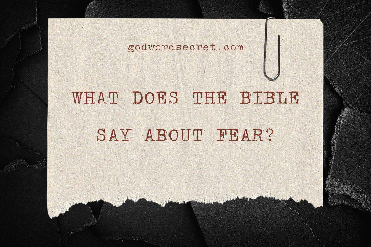 What Does The Bible Say About Fear?