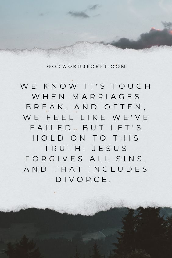 We know it's tough when marriages break, and often, we feel like we've failed. But <a href=