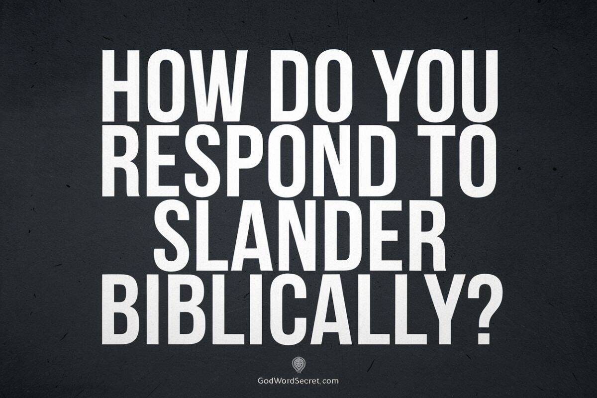 How Do You Respond To Slander Biblically?