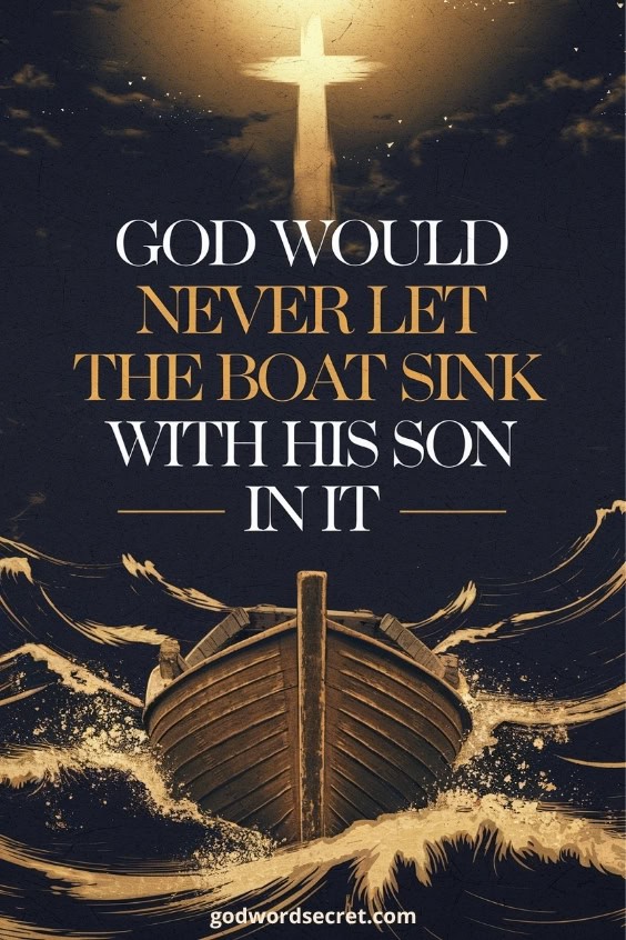 God will not let you drown. Even in storms, Jesus is in your life-boat