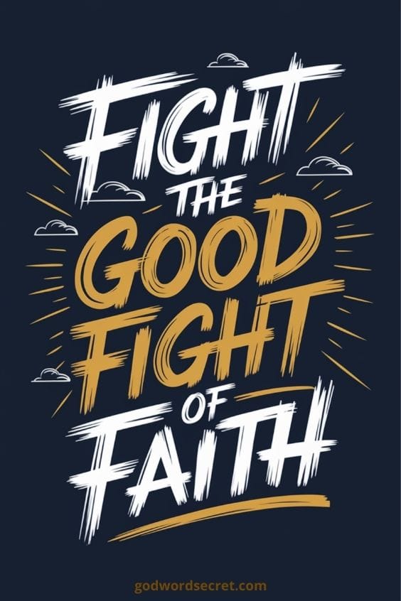 fight the good fight of faith. 